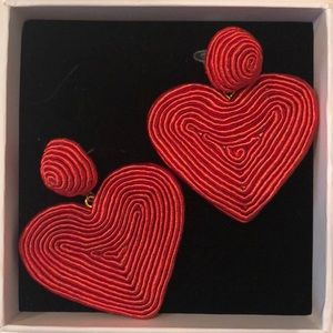 Large heart earrings